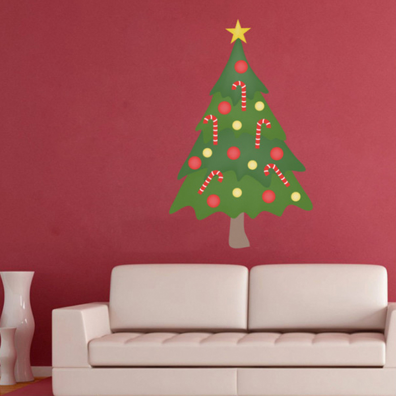 Αυτοκόλλητο τοίχου Χριστουγεννιάτικο δέντρο με γλυκά